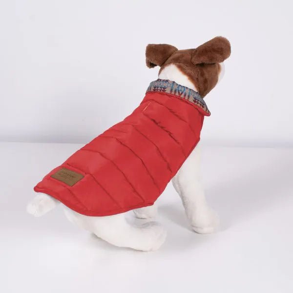 Pilot Rock Puffer Dog Coat by Pendleton Red - Your Western Decor