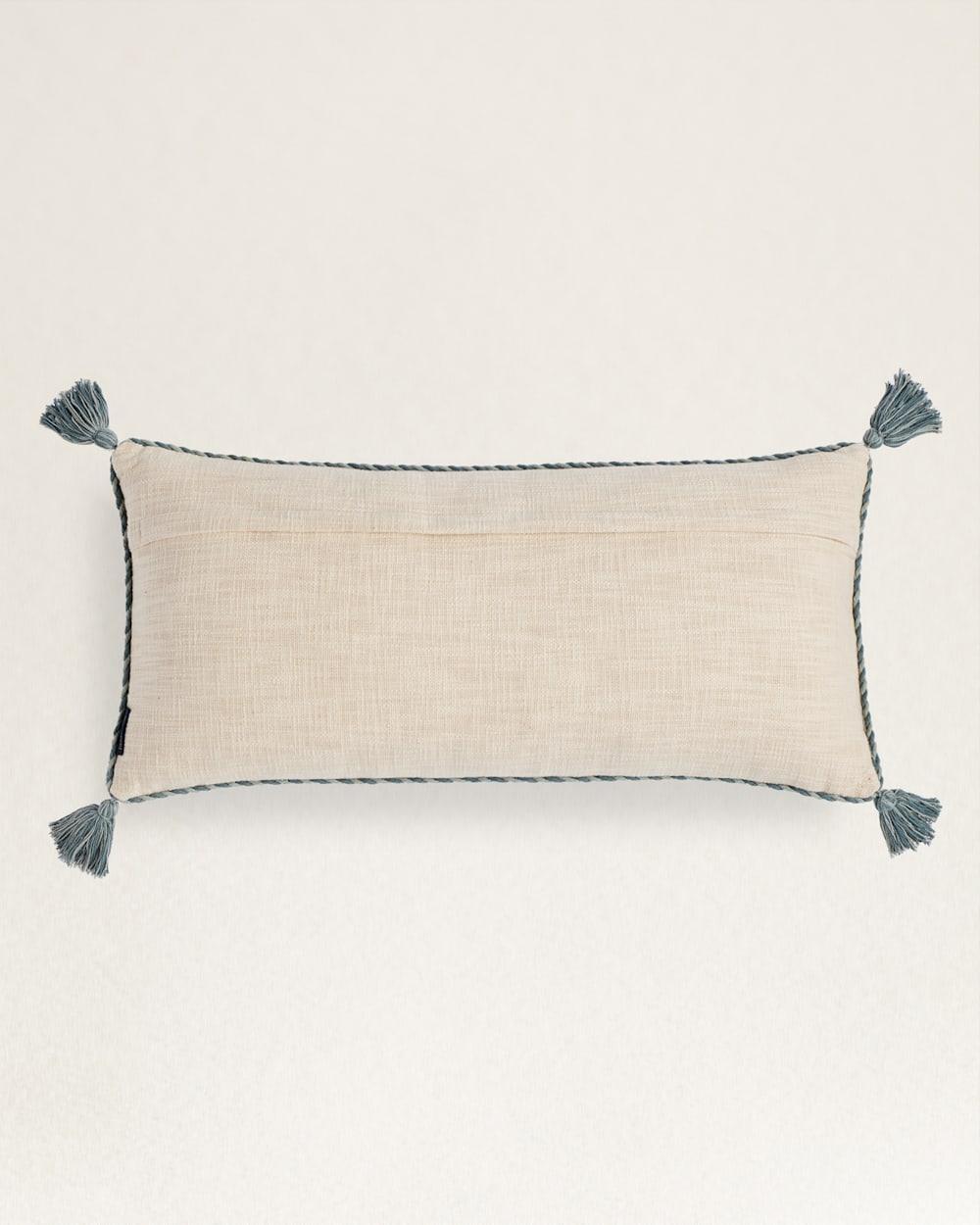 Prairie Springs Oblong Pillow - Cotton - Embroidered - Pendleton Prairie Springs - Solid Beige Reverse w/ zipper closure - Your Western Decor