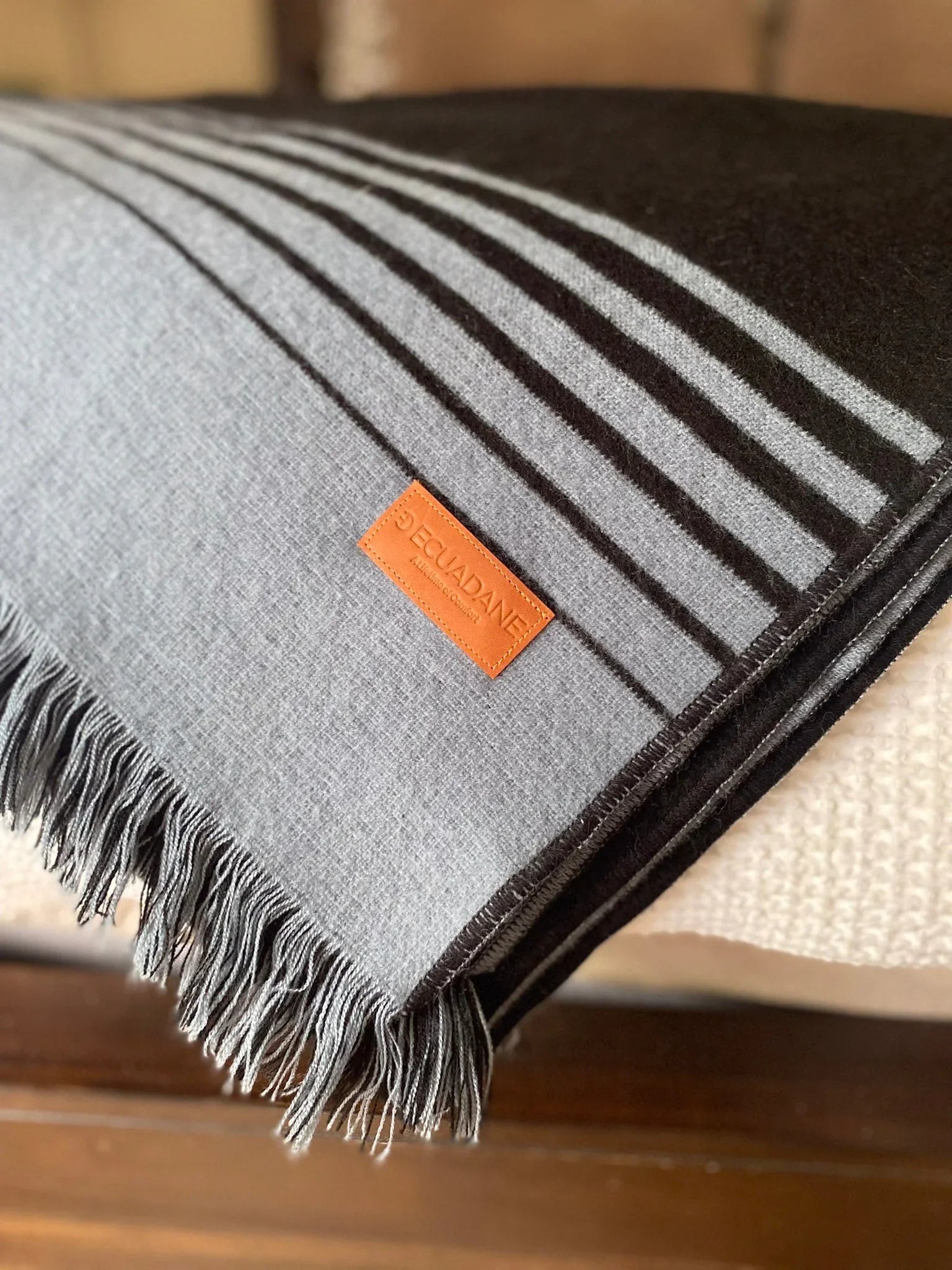 Quilotoa Black and Gray Luxury Throw Blanket - Your Western Decor