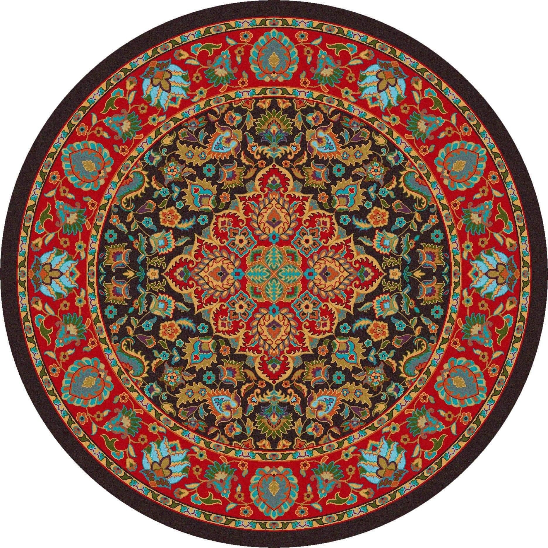 Persian Montreal Desert 8' Round Area Rug - Made in the USA - Your Western Decor, LLC