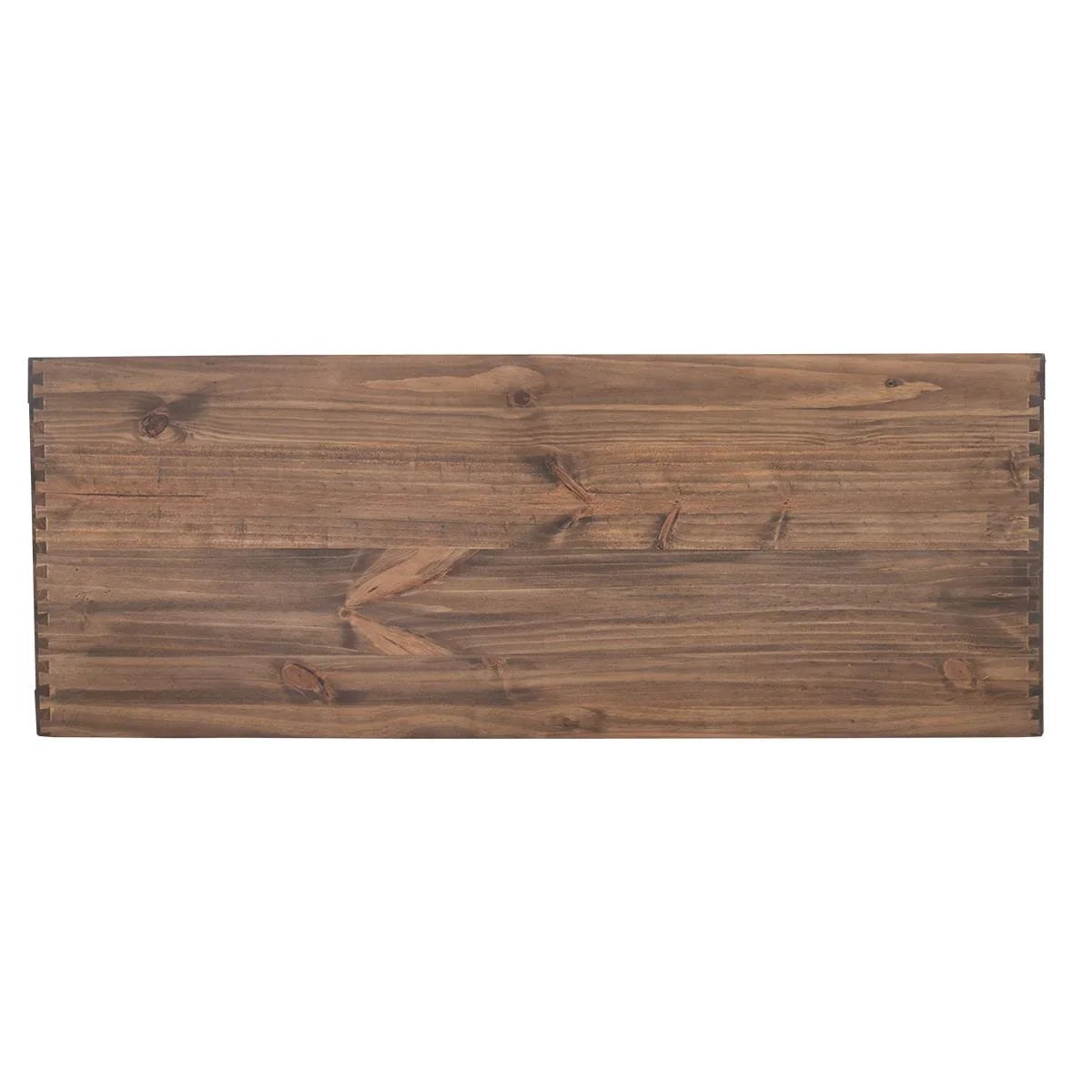 Riverside Desk - 2 Drawer Desk - Walnut Stain finish - Metal Legs - Natural Pine Wood - Your Western Decor