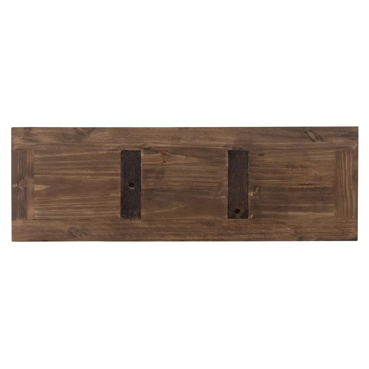 Riverside Sofa Table - Natural Pine Wood - Dark Walnut Stain - Natural Wood grain - Black Metal Hardware Accents - Bottom Shelf - Your Western Decor