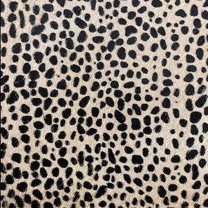 Baby Cheetah on Light Beige Stenciled Cowhide • Your Western Decorating