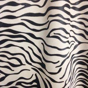 Baby Zebra on Off white Stenciled Cowhide • Your Western Decorating