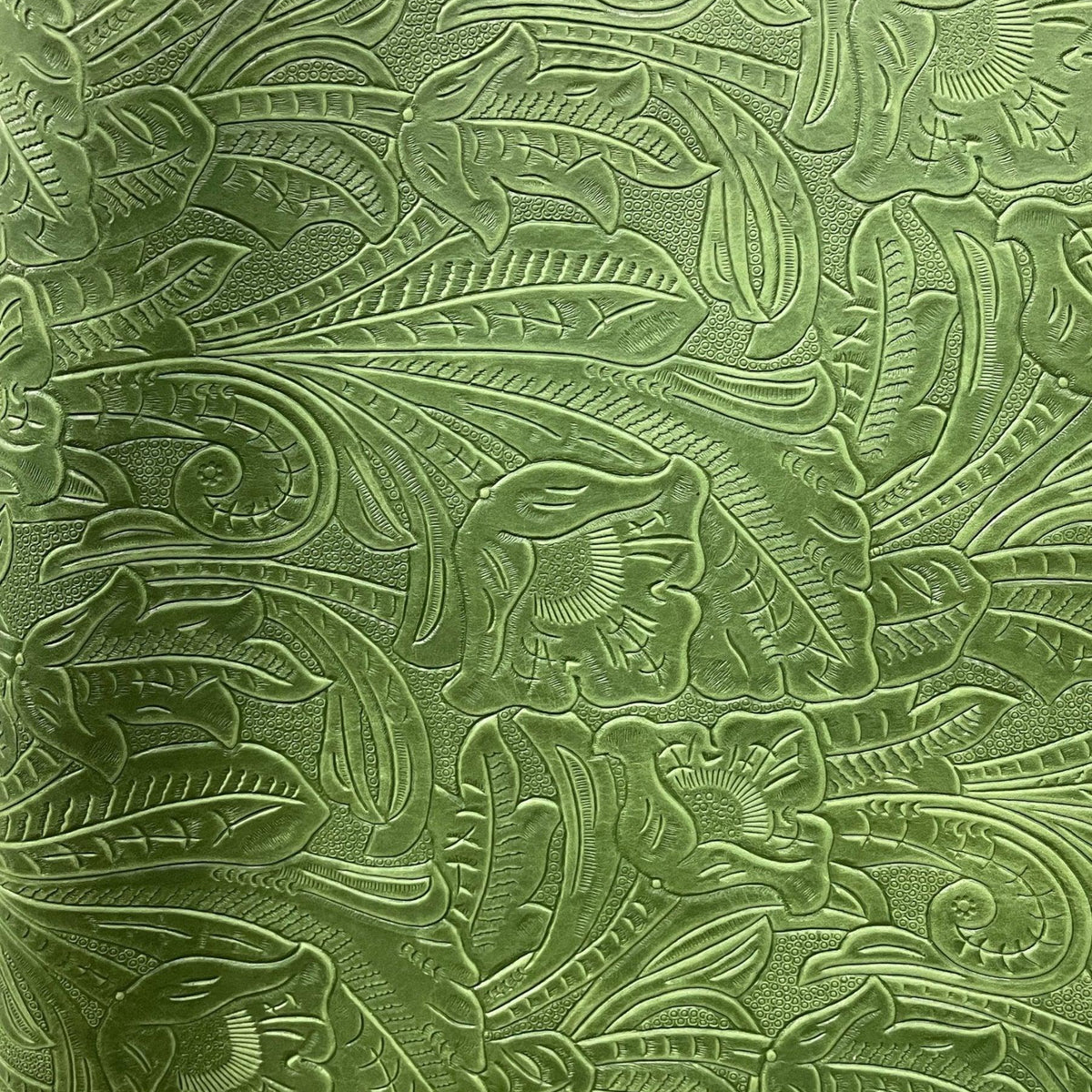 Denver Green Floral Embossed Leather | Your Western Decor
