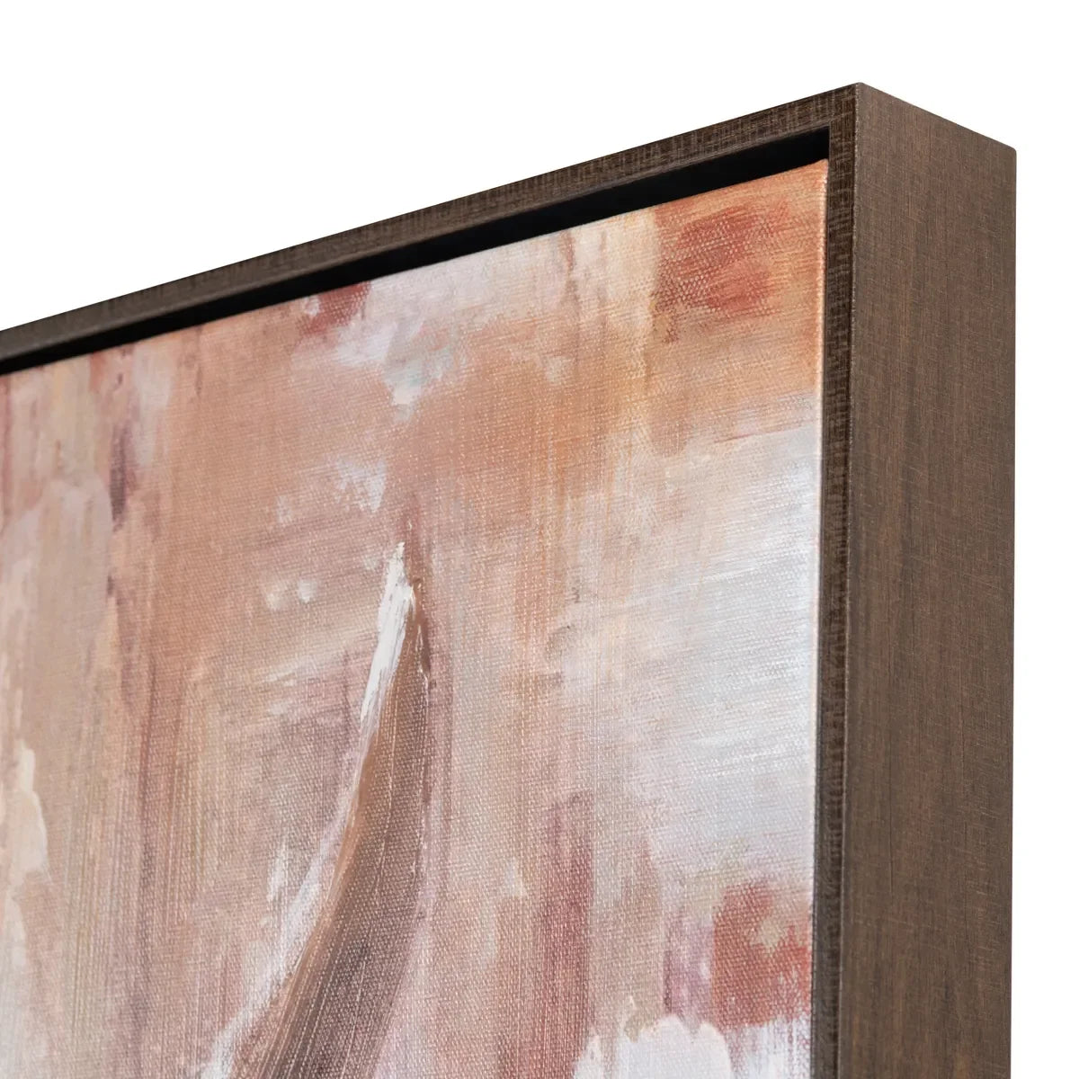 Seasons Tribute Painting - Deer Painting - Brown, grey & White - Rustic Brown Frame - Natural textures - Your Western Decor