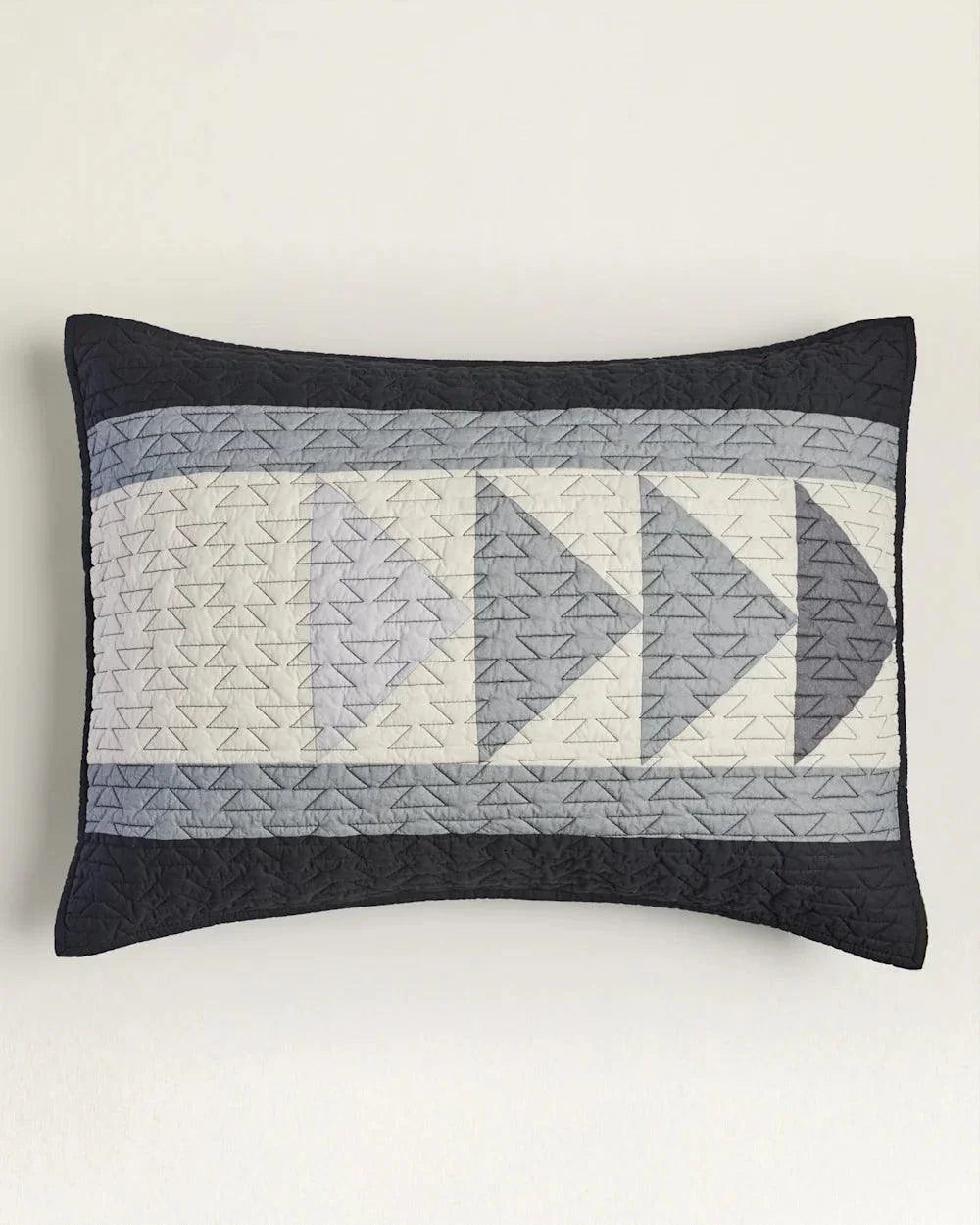 Ivory, greys, and black Shadow Peak pillow sham - Your Western Decor