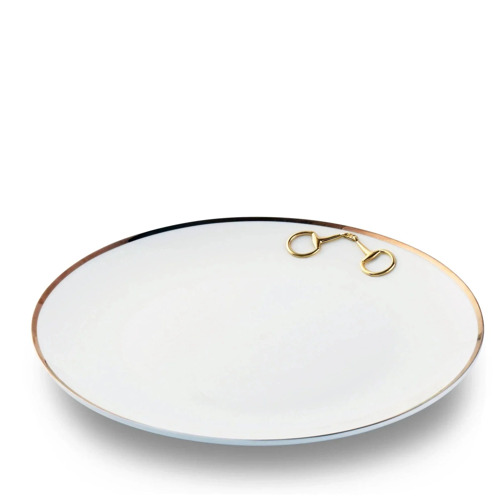 Snaffle Bit Gold Dinner Plate - Your Western Decor