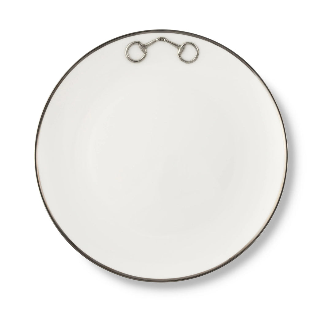 Snaffle Bit Platinum Dinner Plate - Your Western Decor