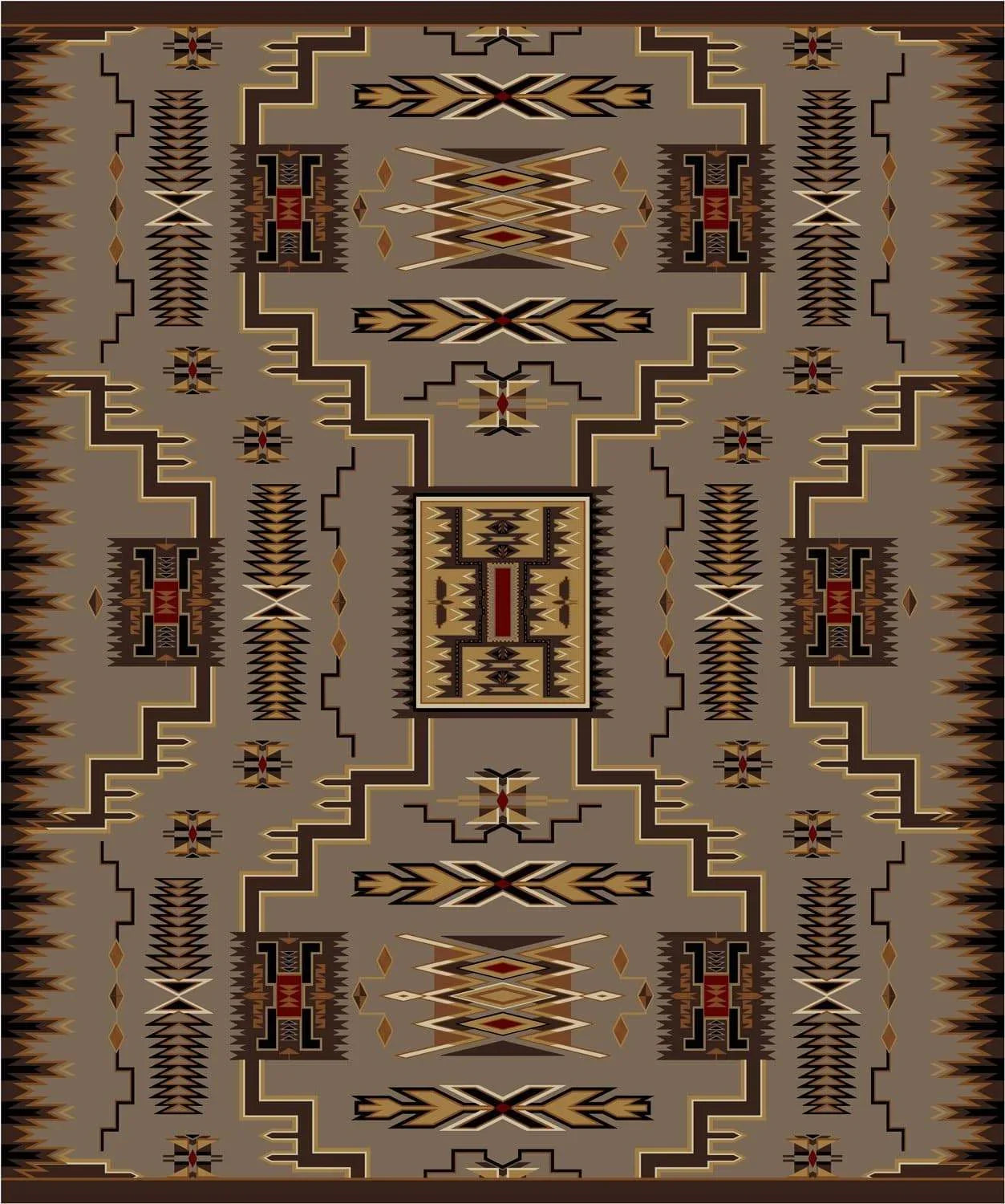 Storm Catcher Chestnut Oversized Area Rug 11' x 13' - Made in the USA - Your Western Decor