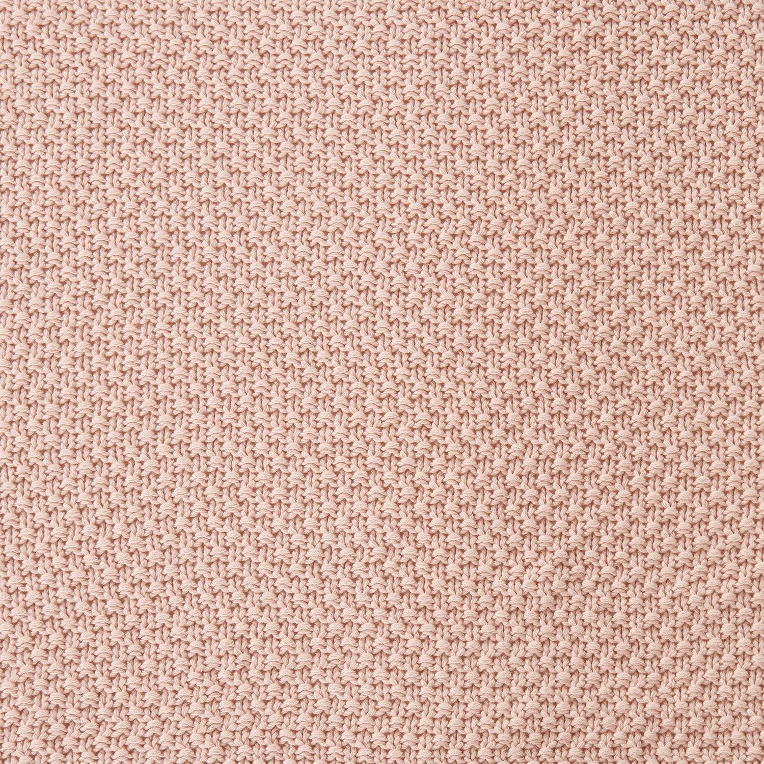 Cotton knit blanket light pink in 4 sizes - Your Western Decor