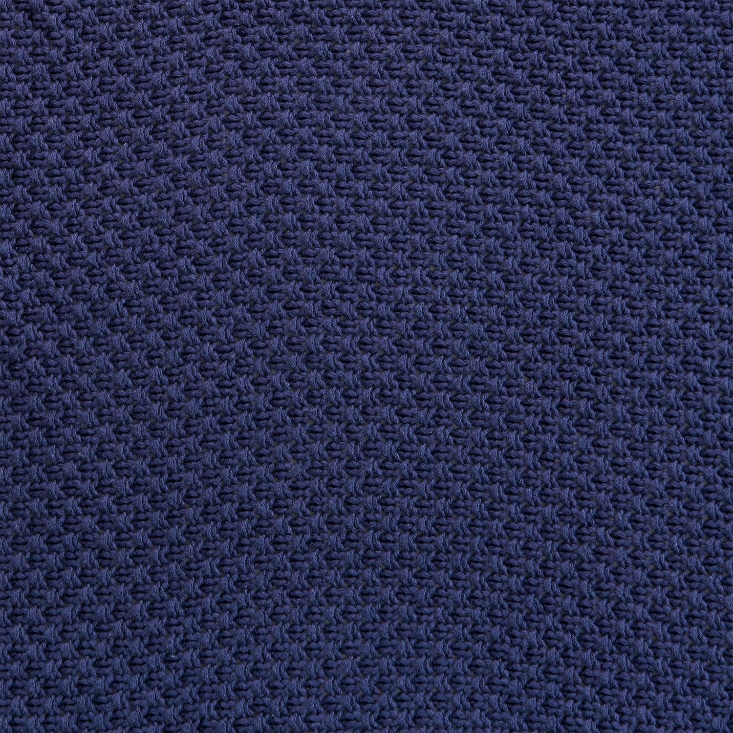 Cotton knit blanket navy blue in 4 sizes - Your Western Decor