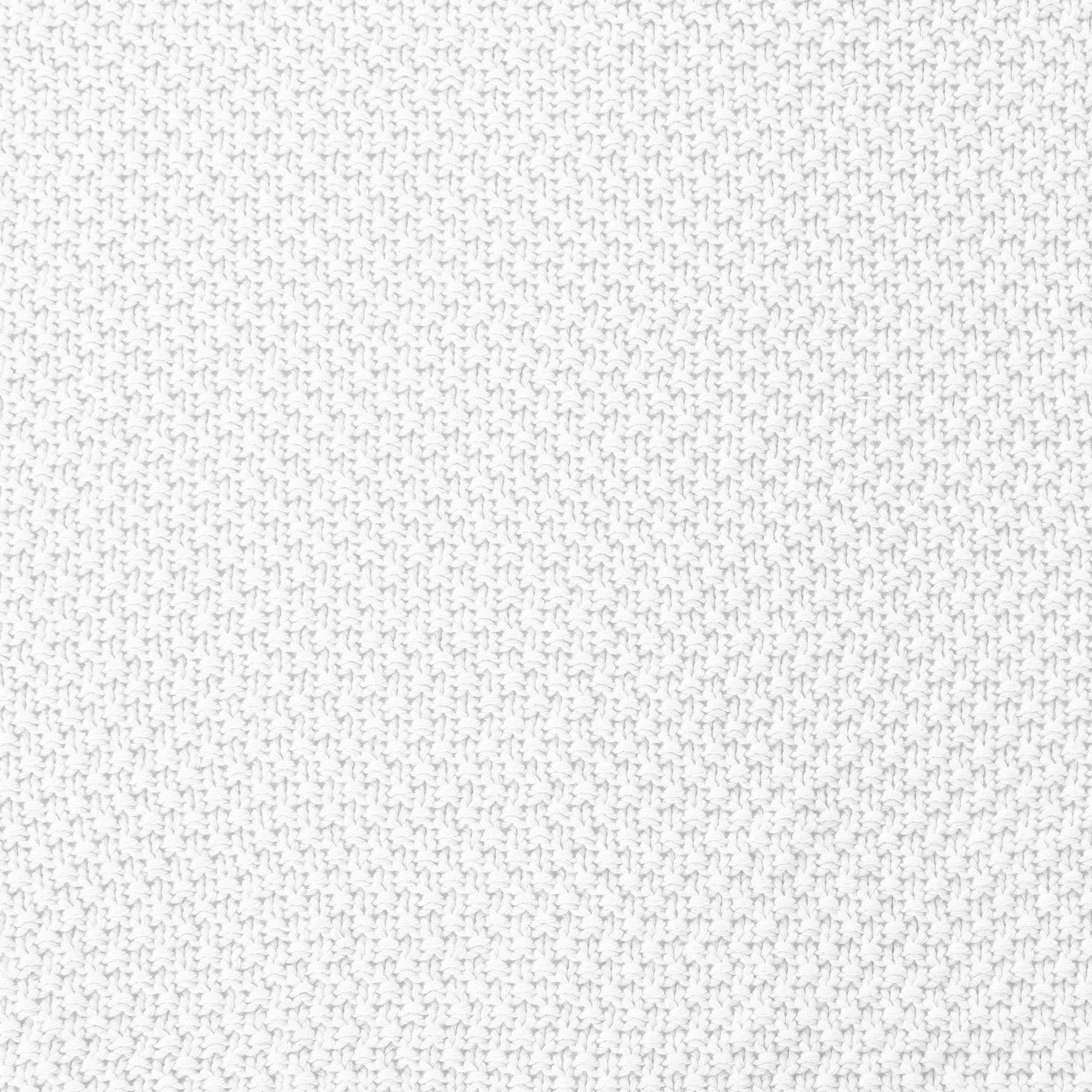 Cotton knit blanket in white in 4 sizes - Your Western Decor