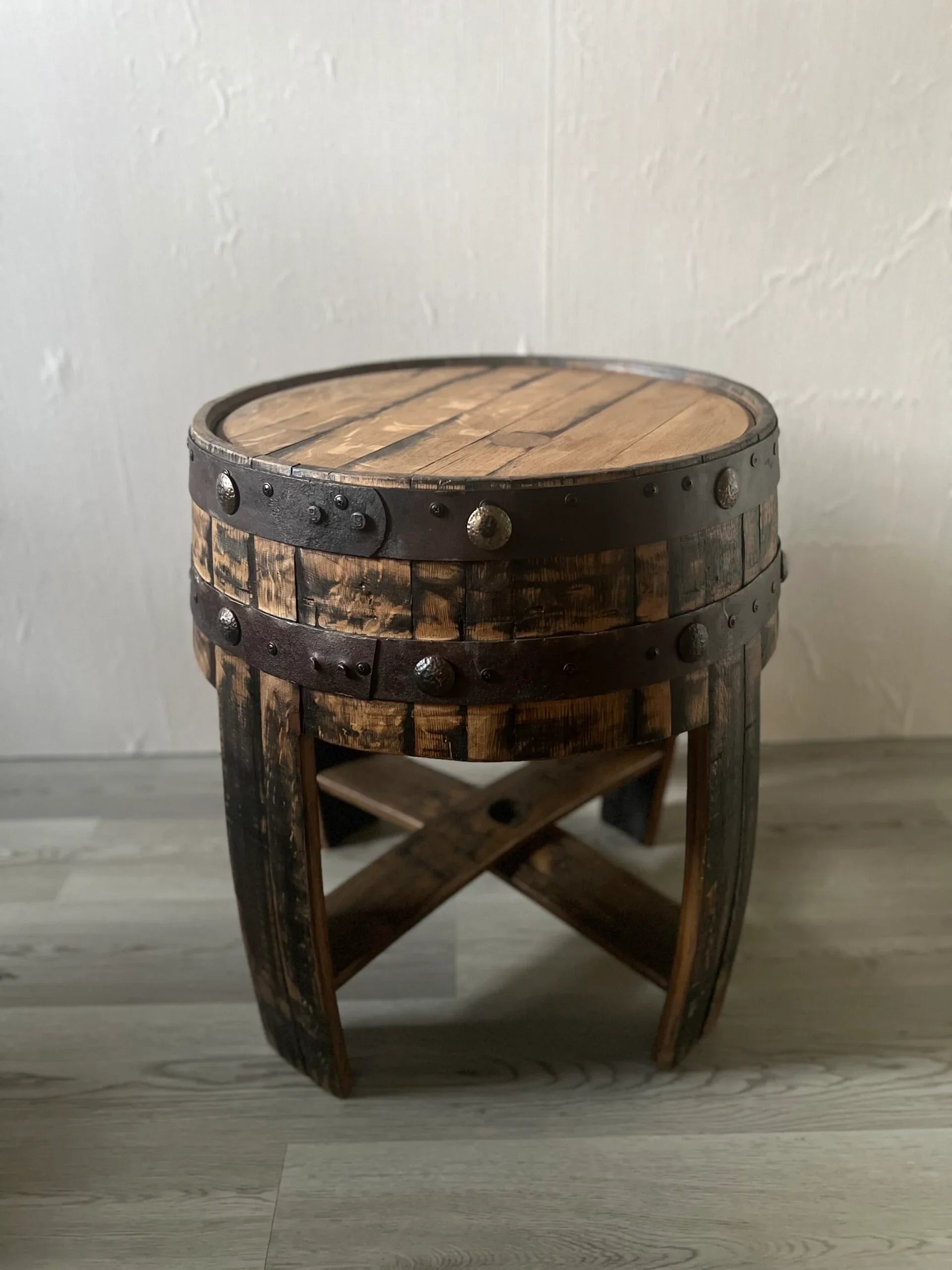 Handmade in Mexico Tequila Barrel Accent Table - Your Western Decor