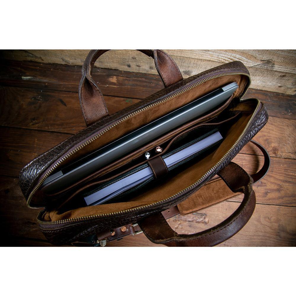 Pebble leather attache bag - Your Western Decor