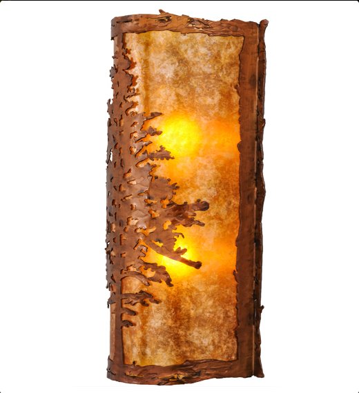 USA Made Vintage Copper Tamarack Wall Sconce Side - Your Western Decor
