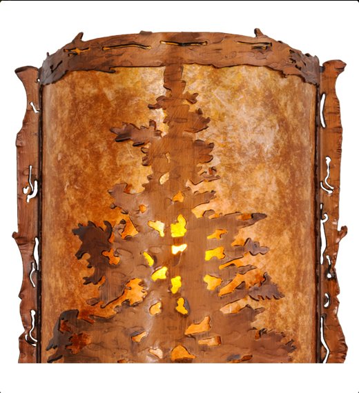 USA Made Vintage Copper Tamarack Wall Sconce Detail - Your Western Decor