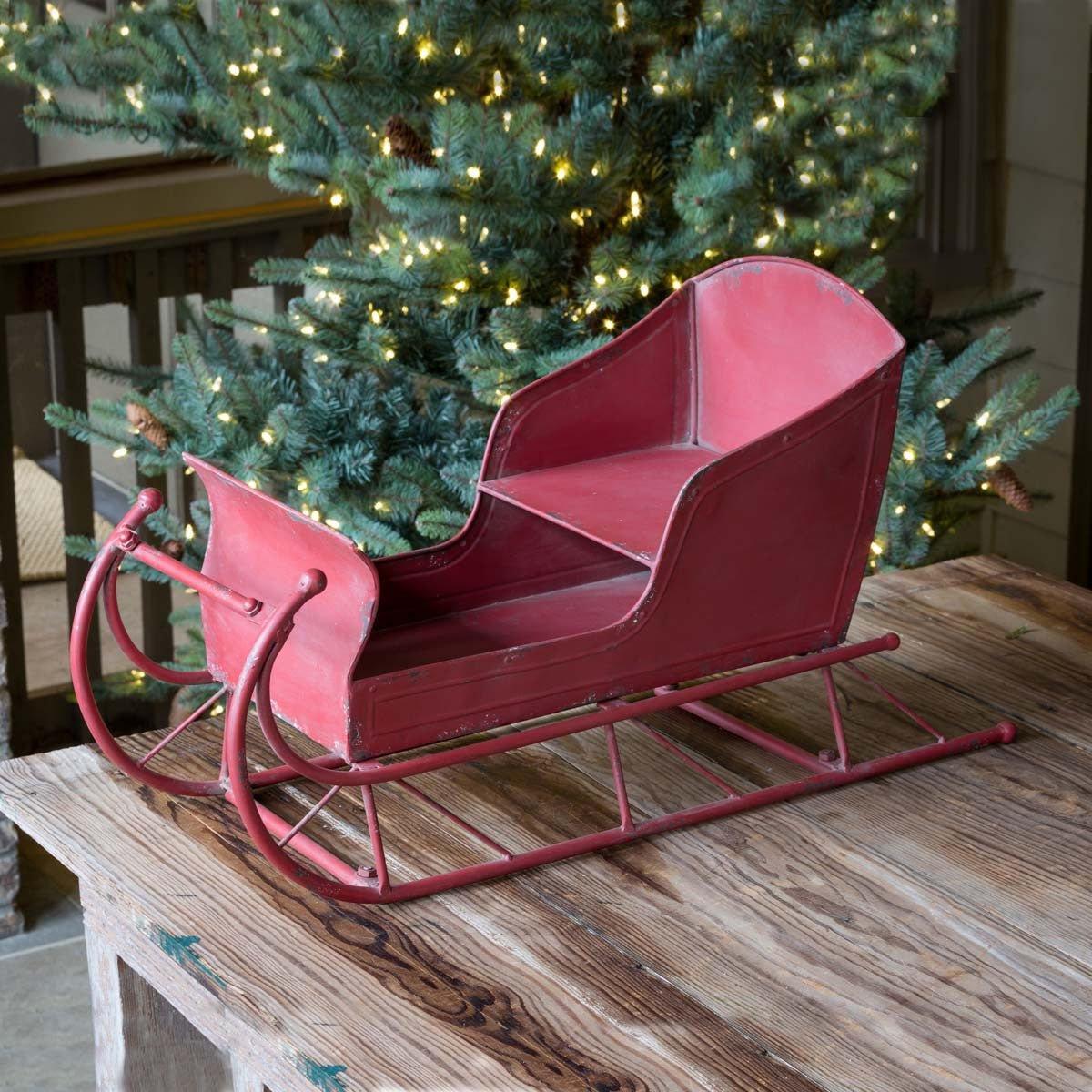 Vintage European Red Sleigh - Your Western Decor