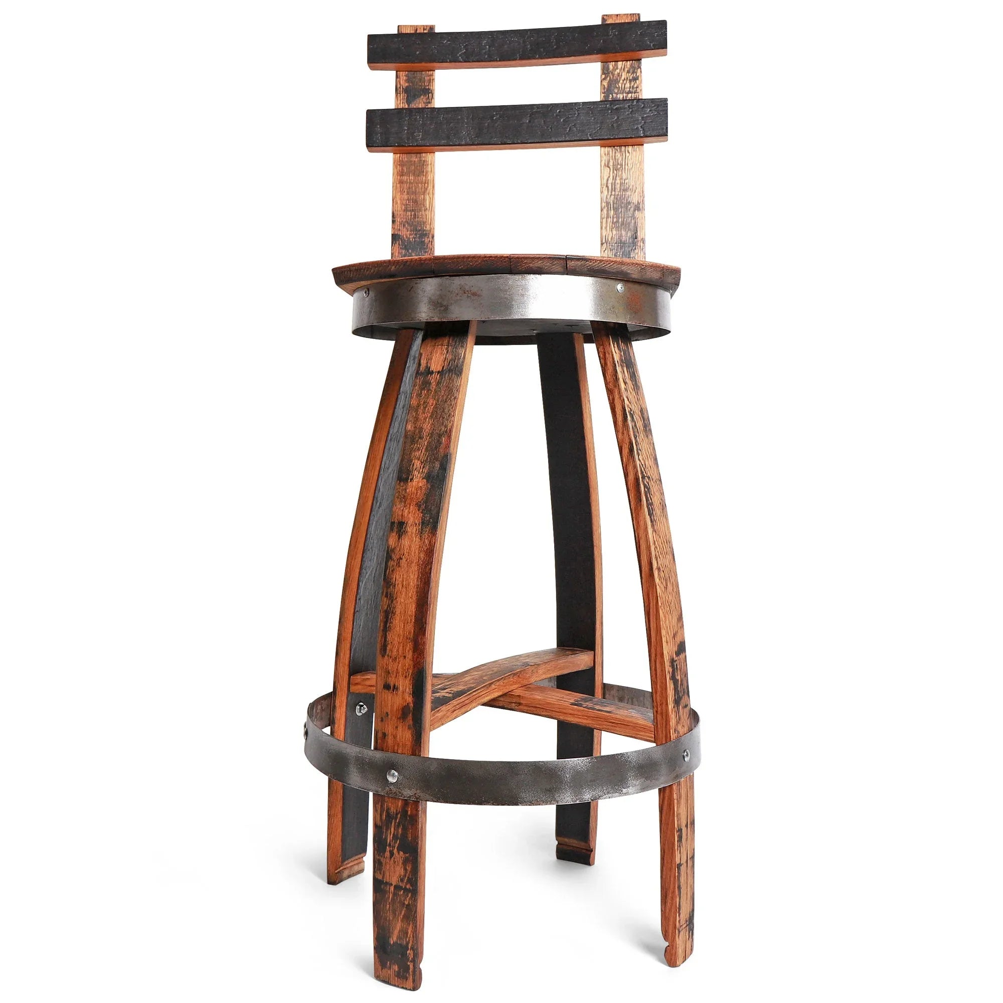 American made Rustic Bar Stool with Swivel Seat - Your Western Decor
