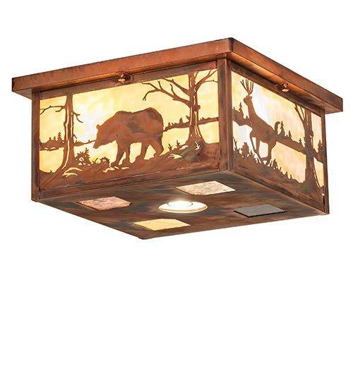 Wildlife Square Flushmount | Your Western Decor