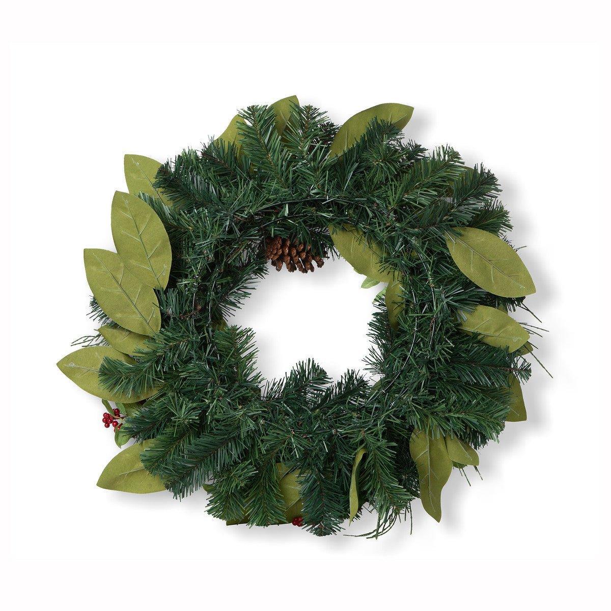 Winter foliage Christmas wreath back - Your Western Decor