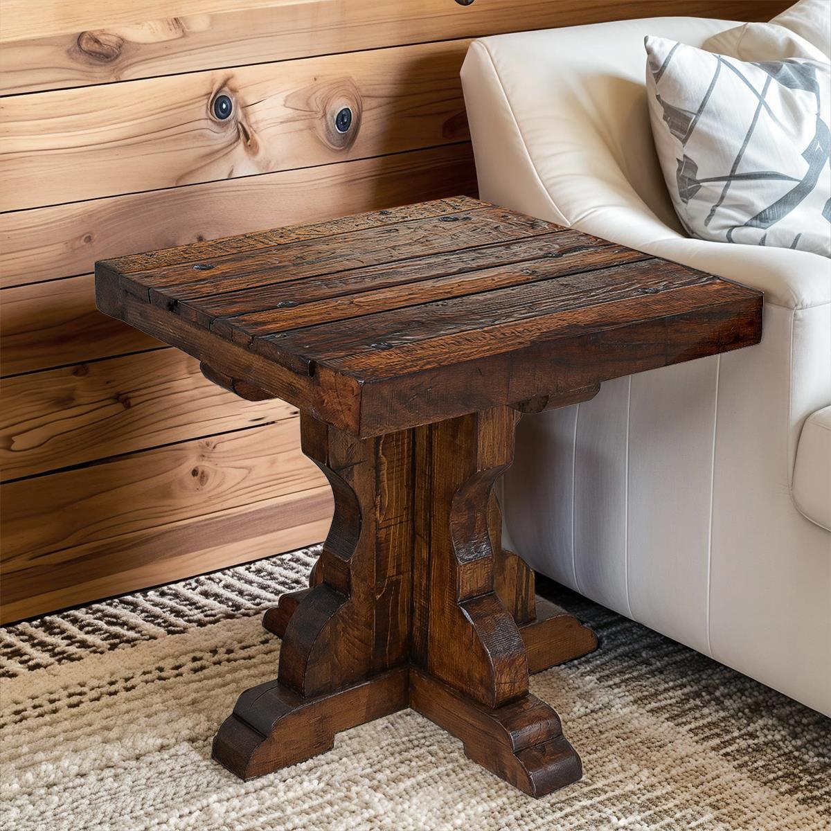 Handcrafted Z Luis Rustic End Table - Your Western Decor