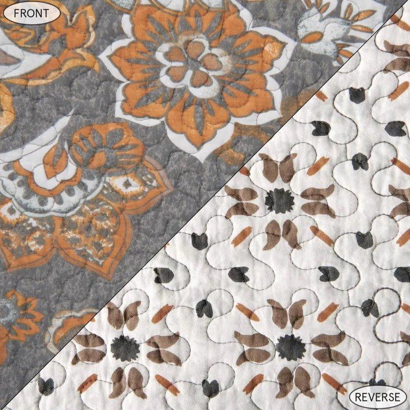 Abby grey design quilt both sides - Your Western Decor