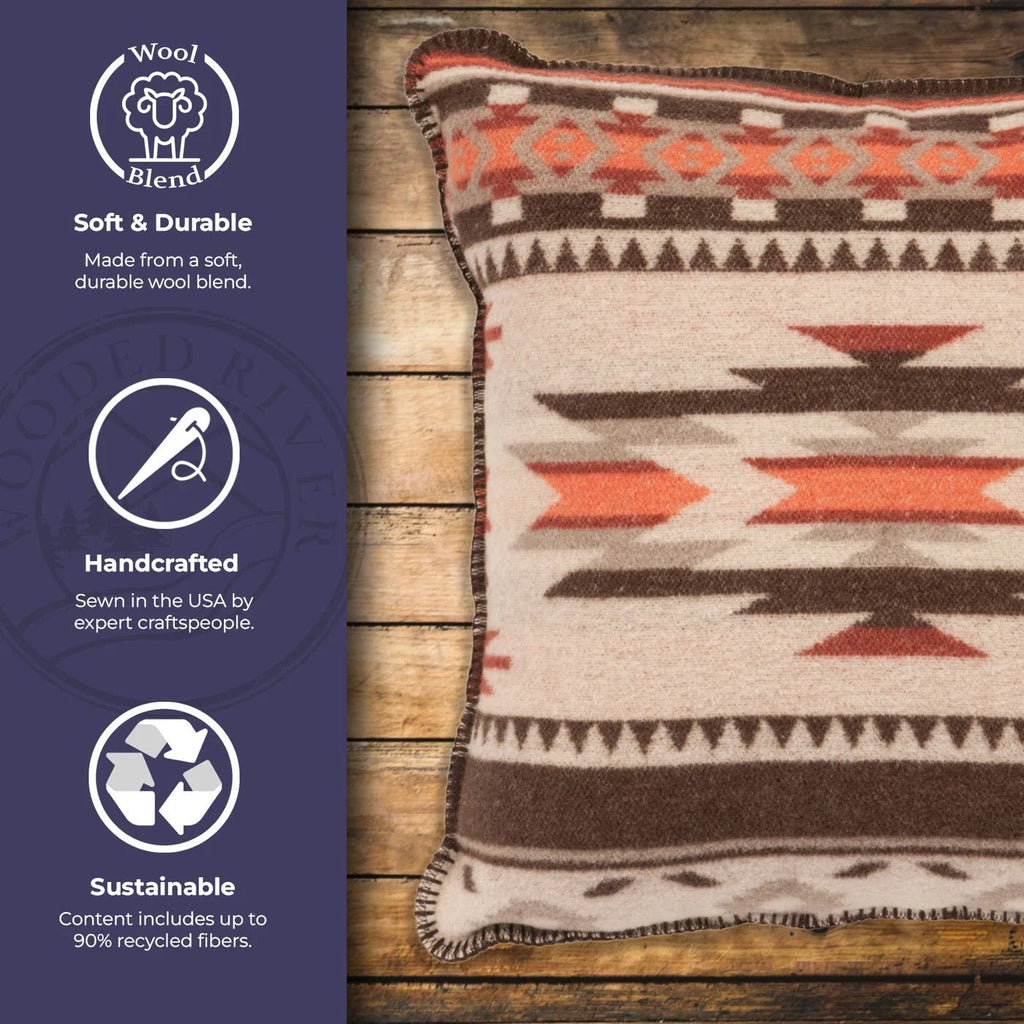 Alamos wool blend southwestern throw pillow - Your Western Decor