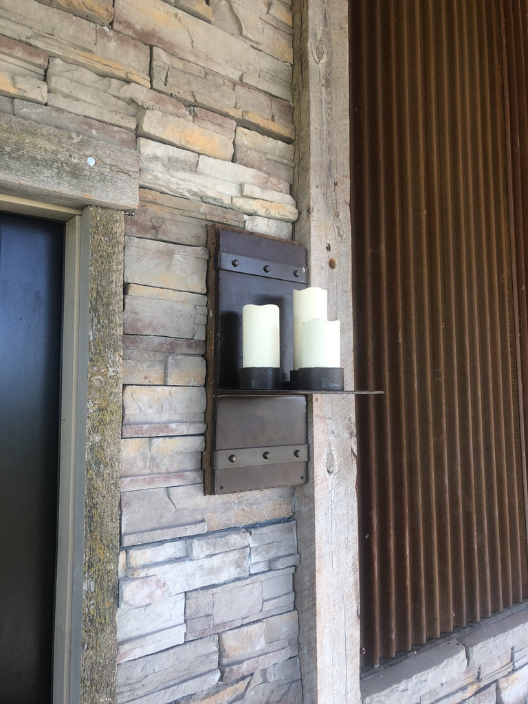 American made rustic outdoor pillar wall sconce - Rustic Lighting - Your Western Decor