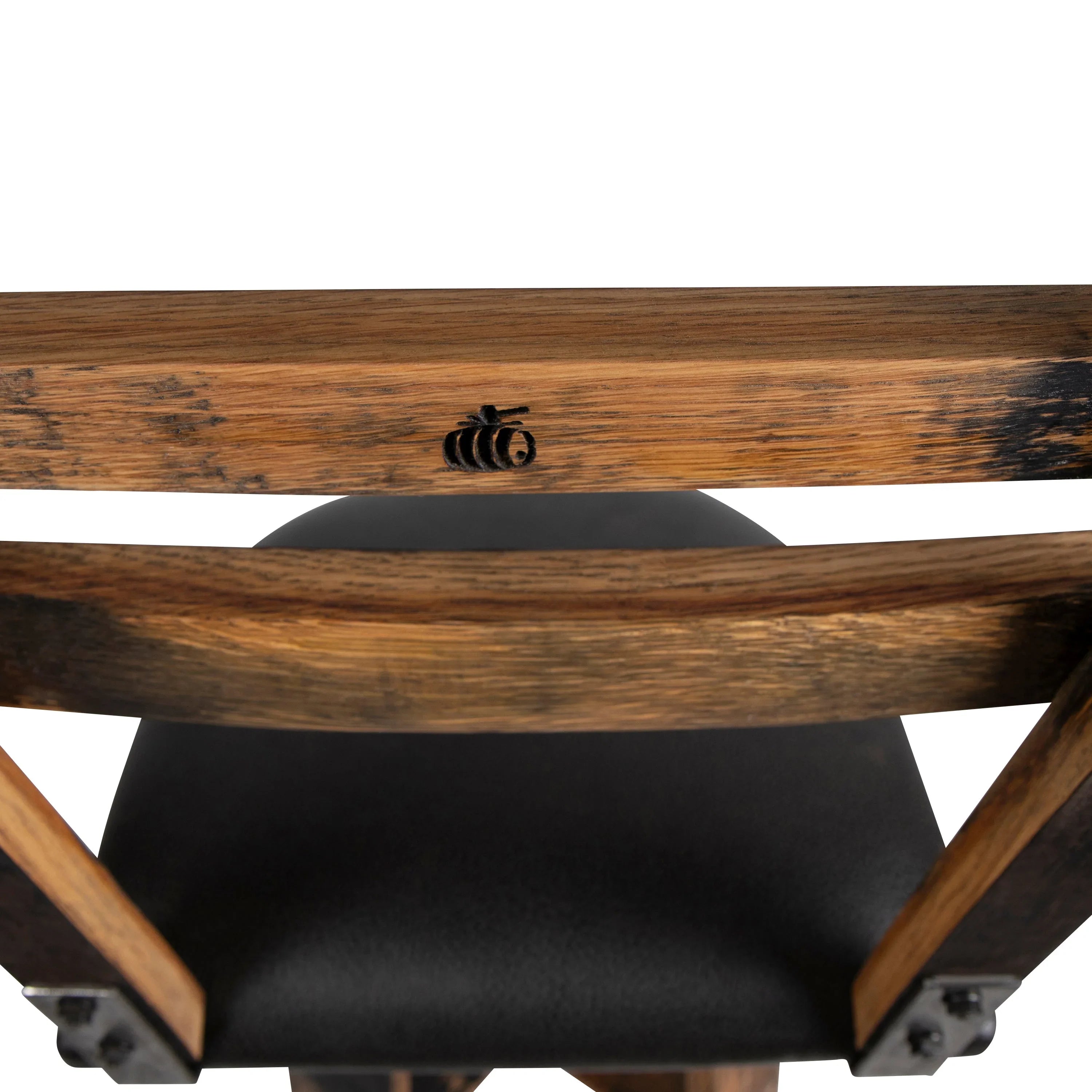 Custom and handmade in the USA 160 Proof Bar Stool with vinyl upholstered swivel Seat - Your Western Decor