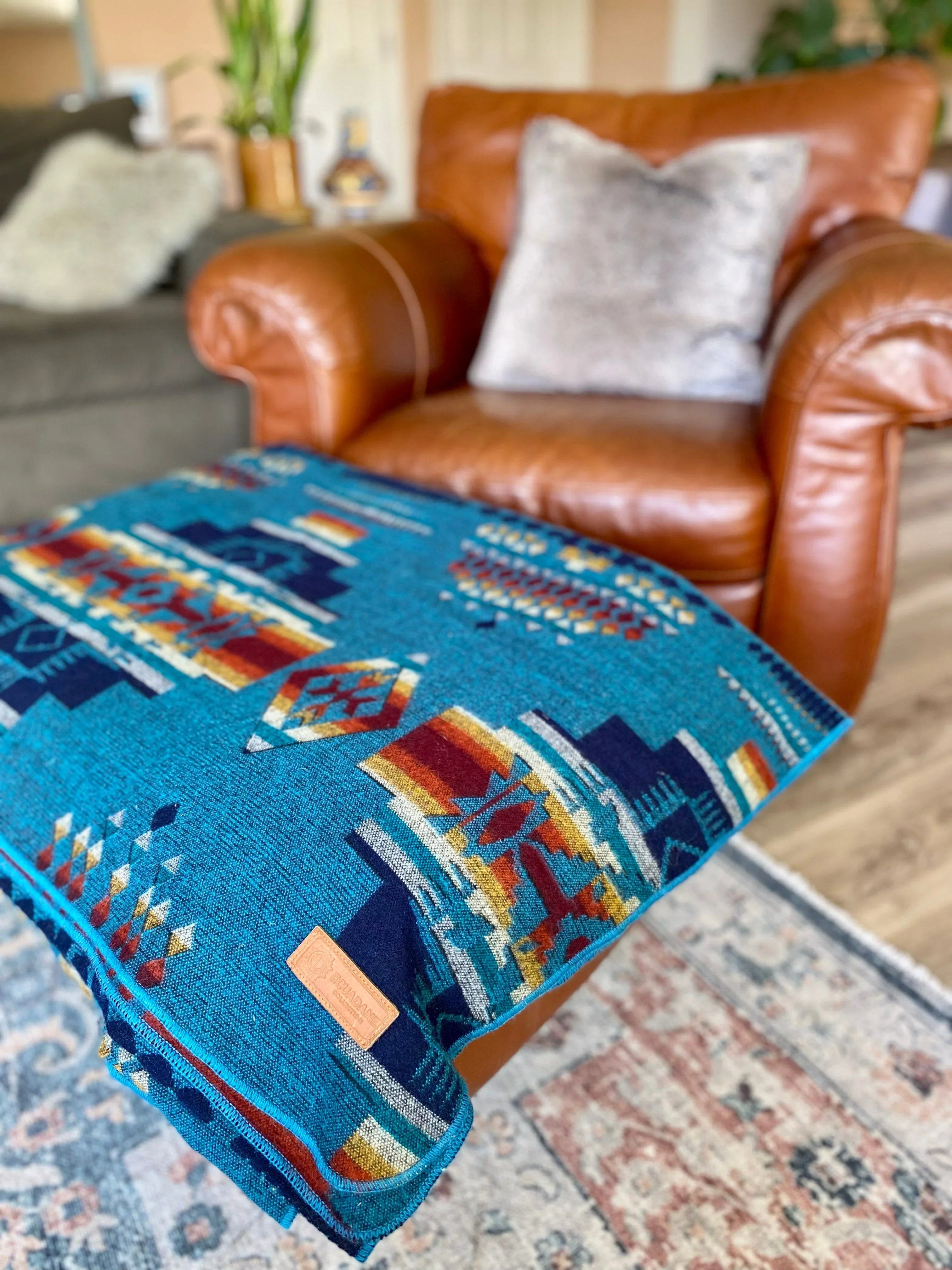 Andes Ocean - Artisan-Made Southwestern Queen-Size Blanket - Your Western Decor