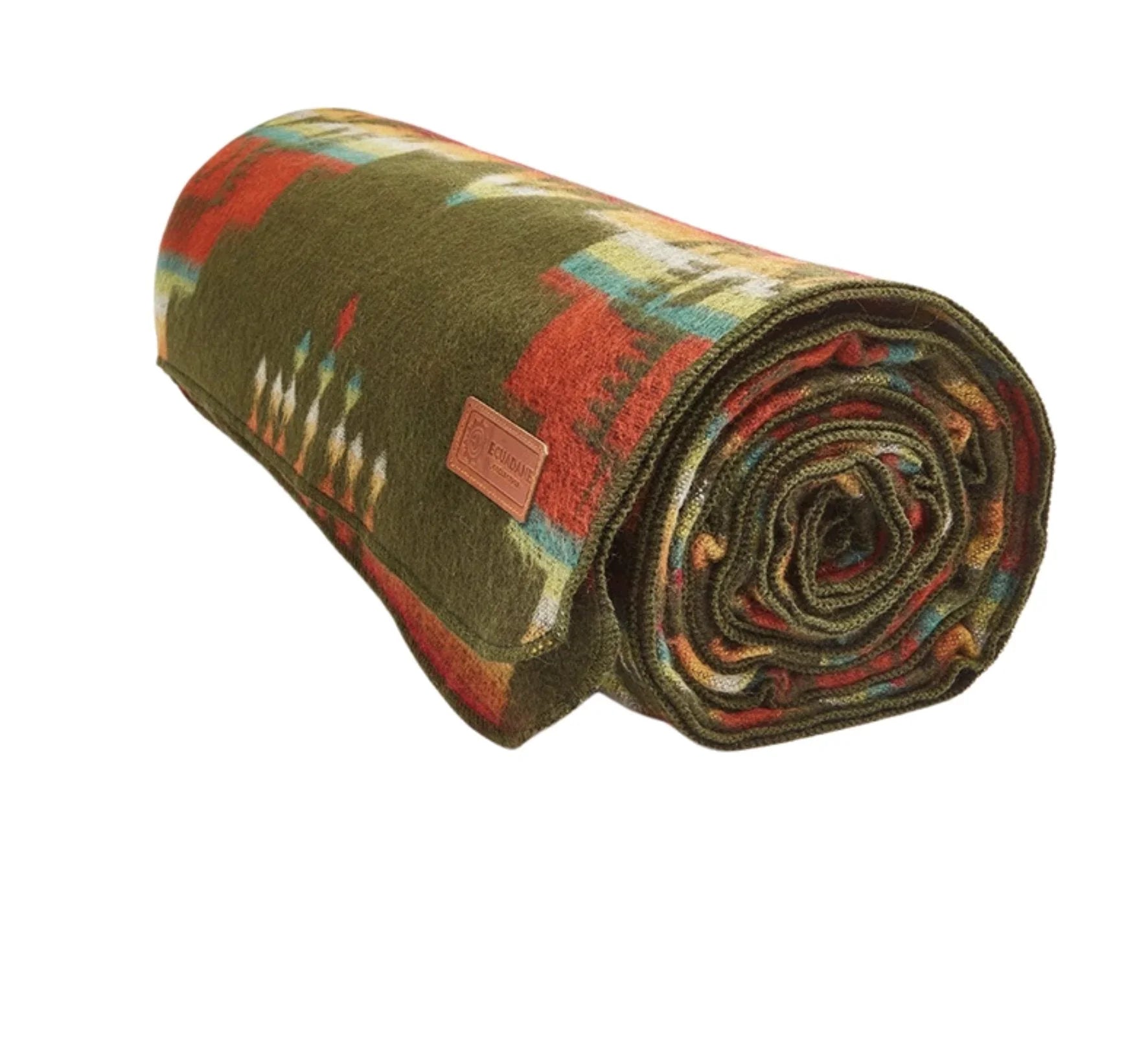 Andes Forest Southwestern Queen-Sized Blanket rolled up - Your Western Decor