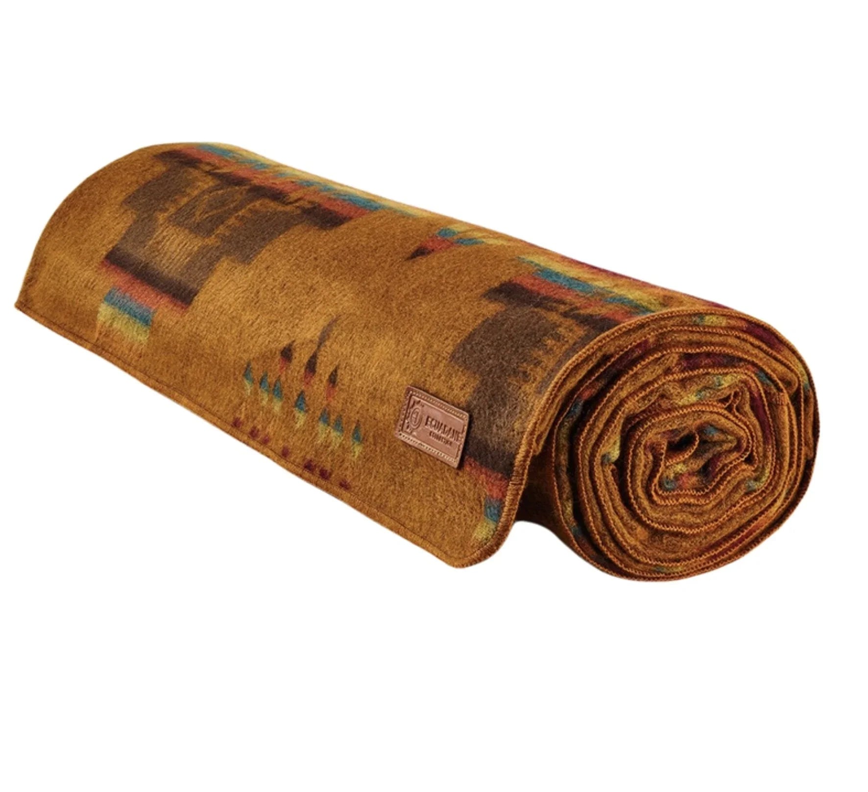 Andes Mountain Southwestern queen blanket rolled up - Your Western Decor