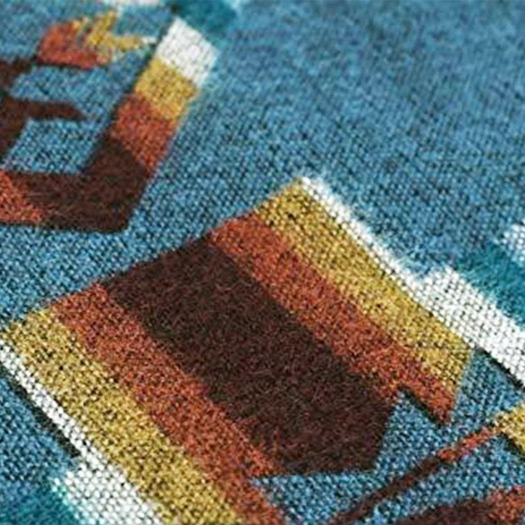 Andes Ocean - Artisan-Made Southwestern Queen-Size Blanket detail - Your Western Decor