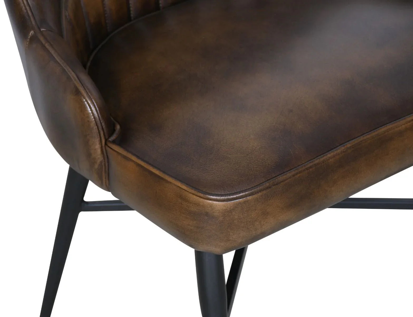 Antiqued Buffalo Leather Counter Chair - Your Western Decor