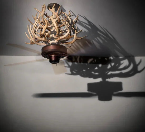 Custom crafted, American made Authentic Deer Antler Ceiling Fan - Your Western Decor