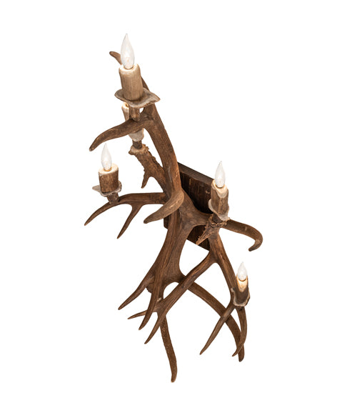 Antler wall sconce top view