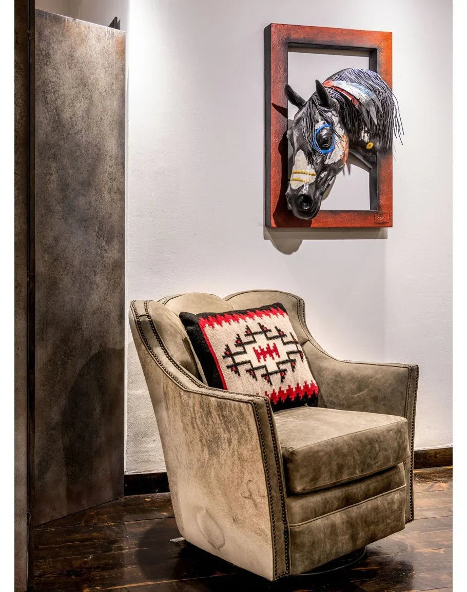 Apache War Horse Wall Sculpture handmade in Mexico - Indoor/Outdoor wall decor - Your Western Decor