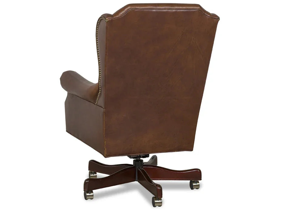 American made Atticus Executive Leather Office Chair back - Your Western Decor