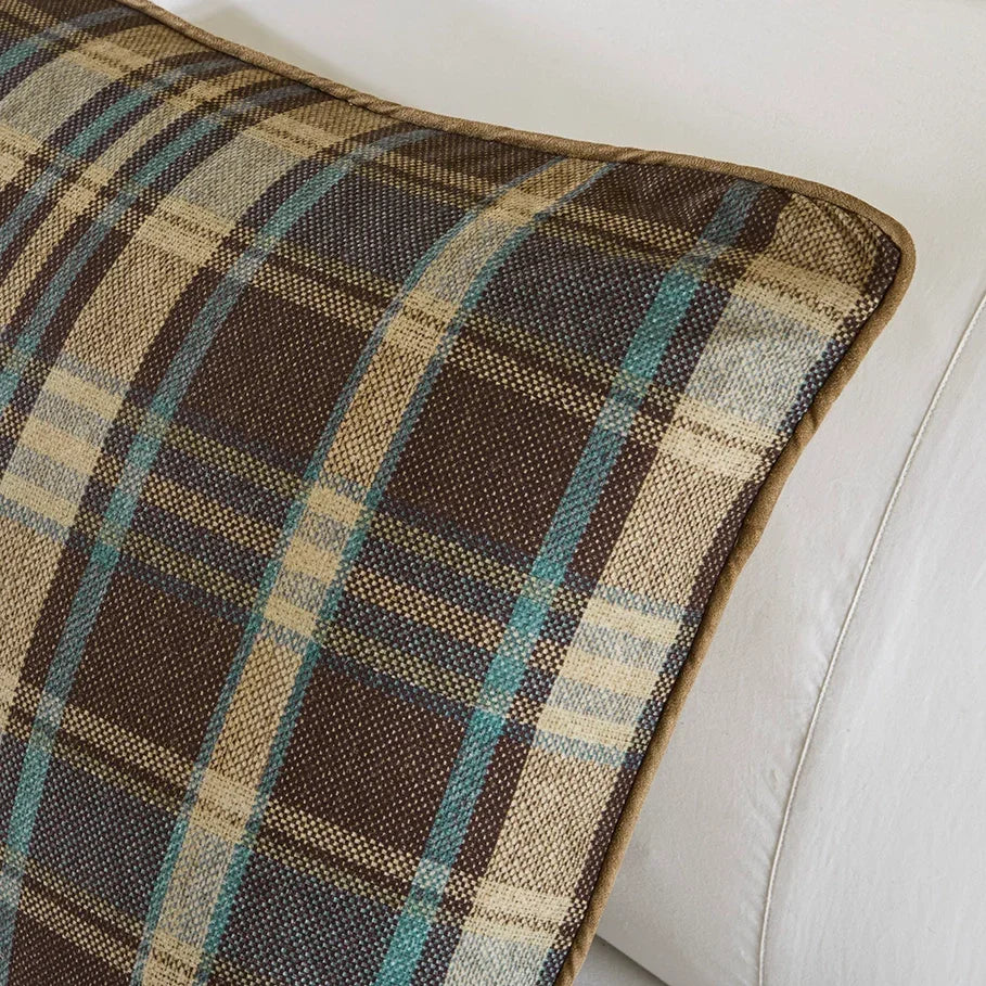 Austin plaid pillow sham detail - Your Western Decor