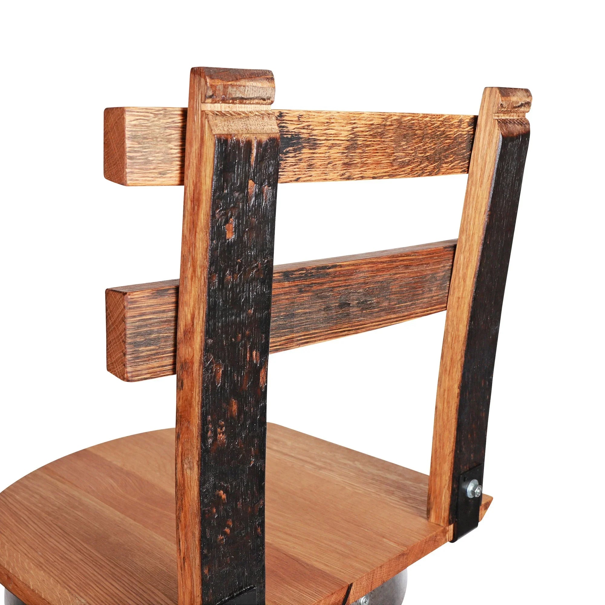 back of rustic wood bar stool - Your Western Decor