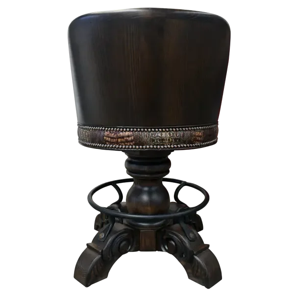 Handcrafted Leather Western Bar Stool - Your Western Decor
