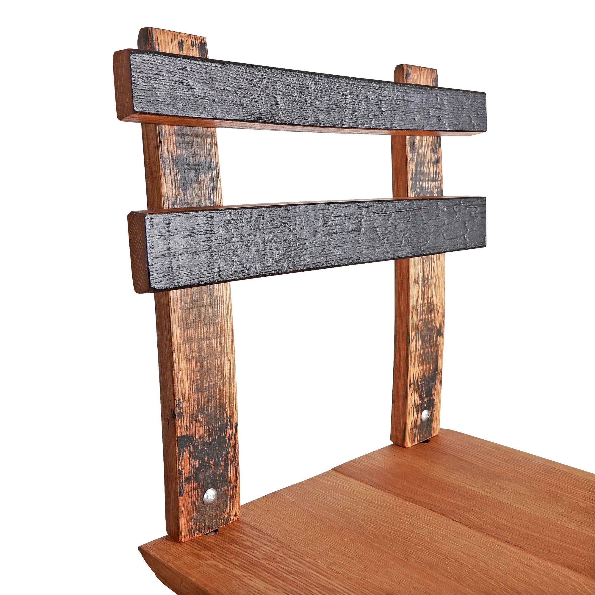Rustic wood bar stool seat back - Your Western Decor