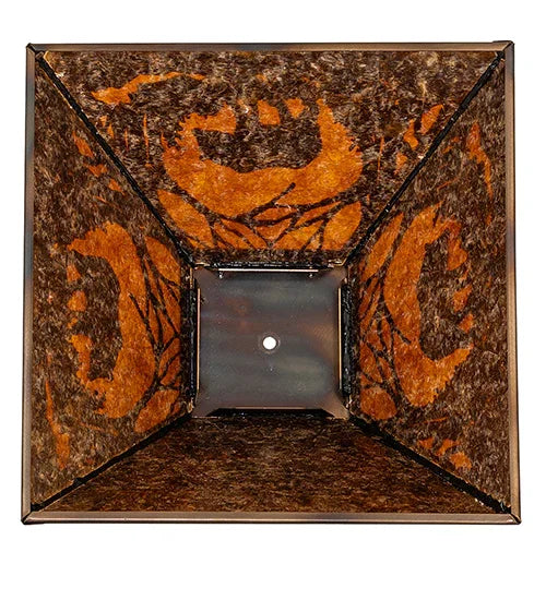 American made Meandering Woodlands Bear Metal and Mica Lamp Shade - Your Western Decor