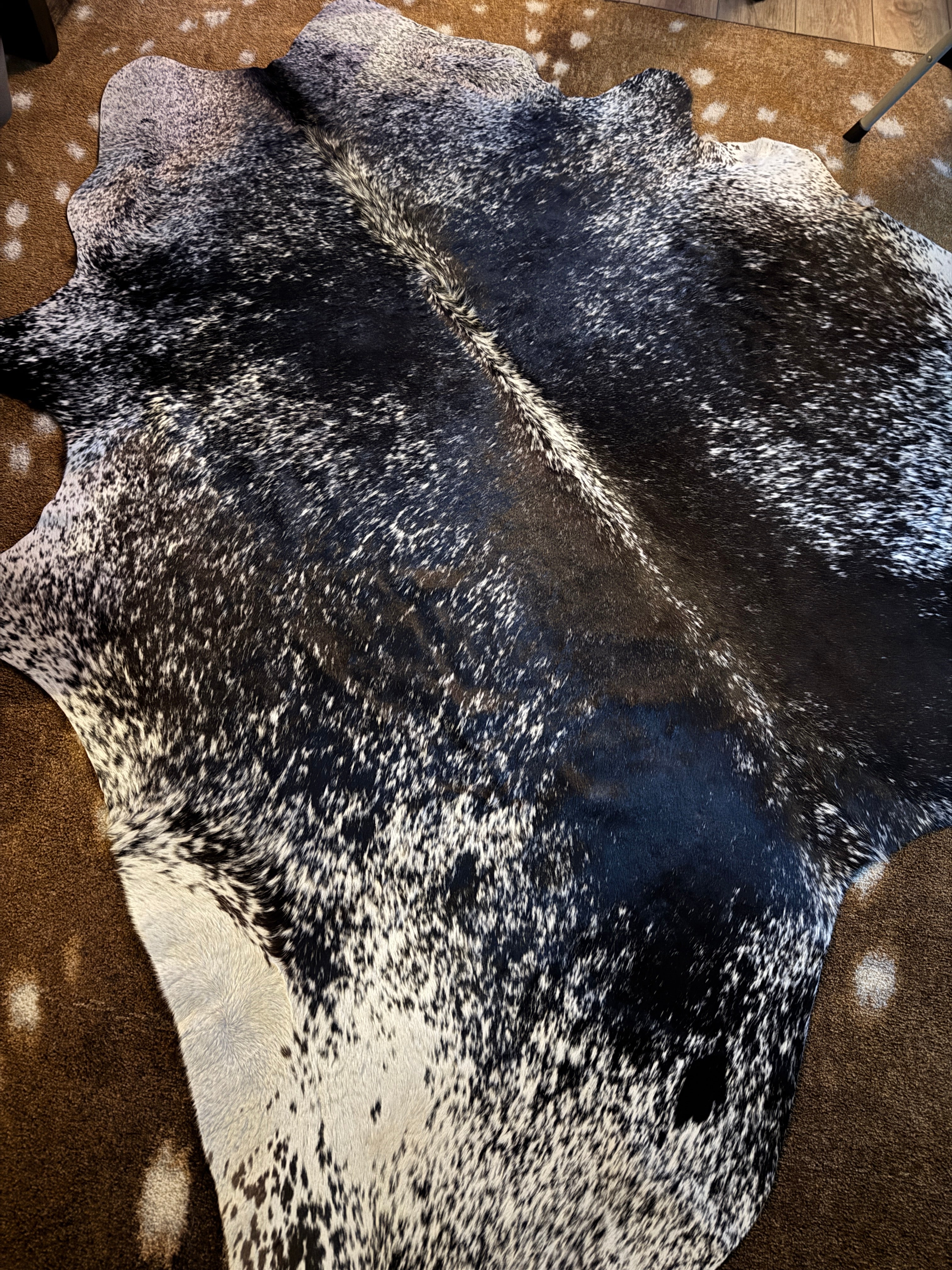 black and white peppered cowhide rug - Your Western Decor