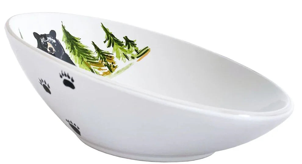 Black Bear Diagonal Bowl - Your Western Decor