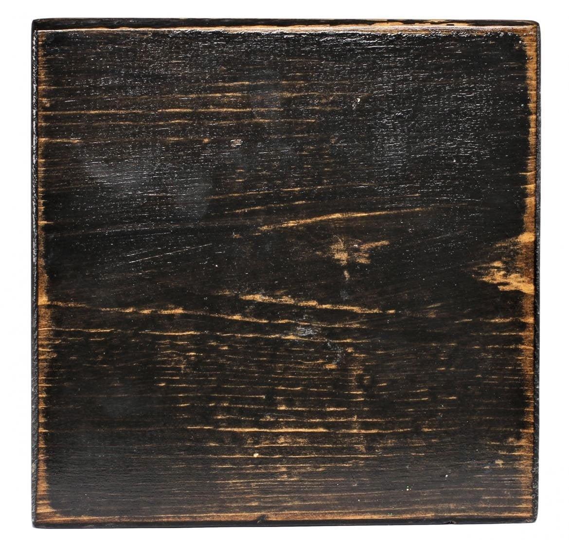 Custom color wash furniture finish black