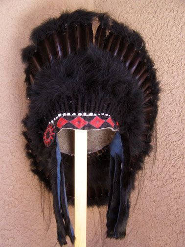 Black Legend Warbonnet handmade by Native American Artisans - Your Western Decor