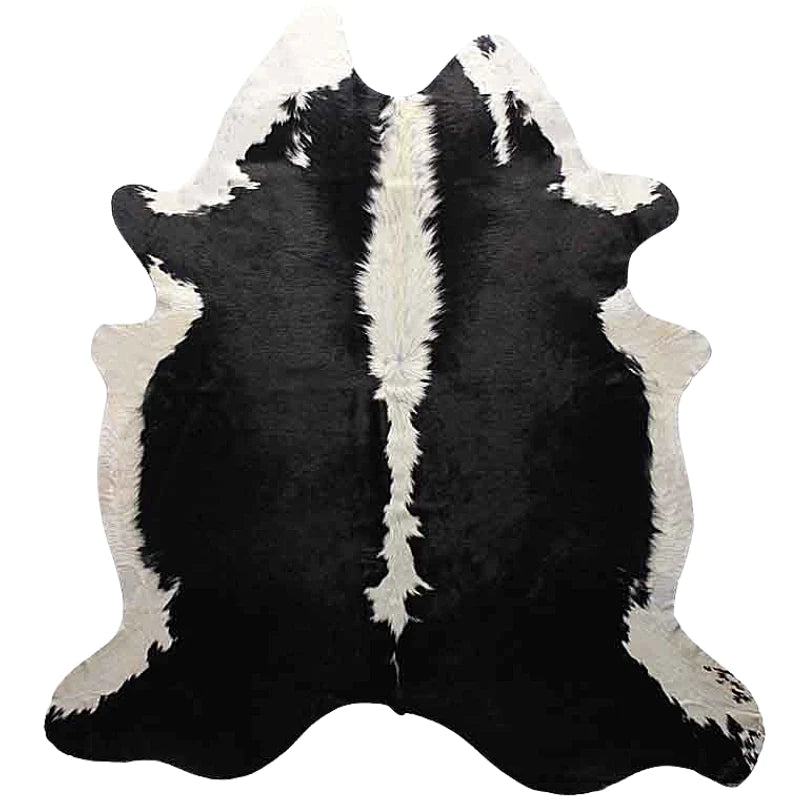 Black w/ White Belly & Spine Cowhide Rug - Your Western Decor
