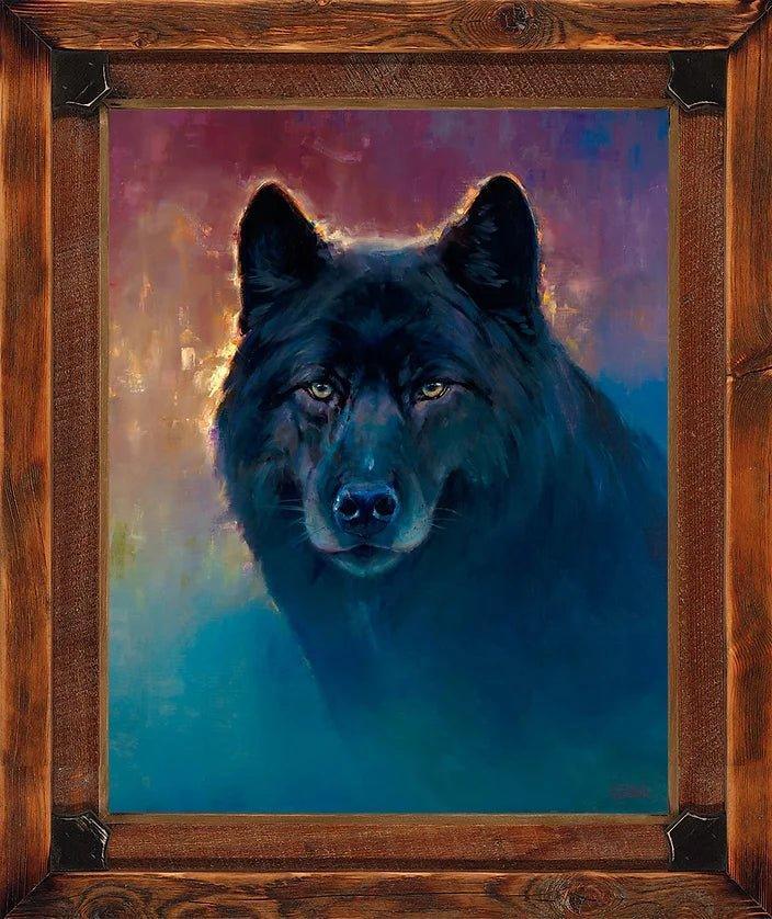 Black Wolf Eyes Of Fire Art by Cold Idol - Your Western Decor